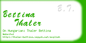 bettina thaler business card